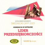 Świdnicki Gryf 2023<br />Lider przedsiębiorczości